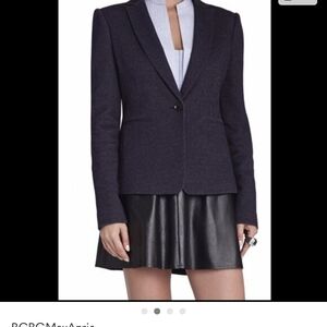 BCBGMaxAzria Dark Navy Single-Button Blazer